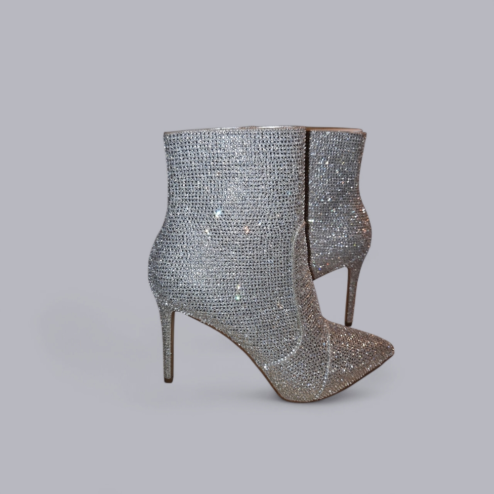 Michael Kors Sparkling Silver Heeled Boots
